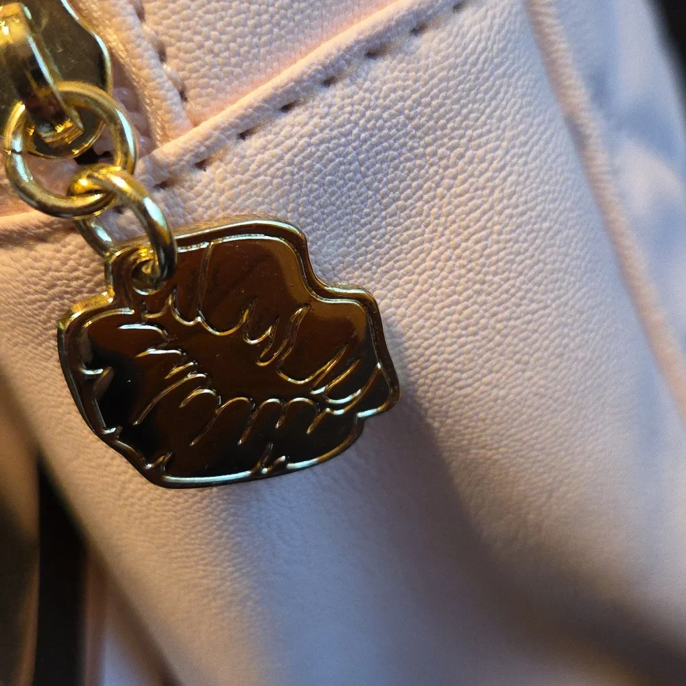 Betsey Johnson Rare Pink Quilted Backpack with Butterfly Wings! - Picture 5 of 8